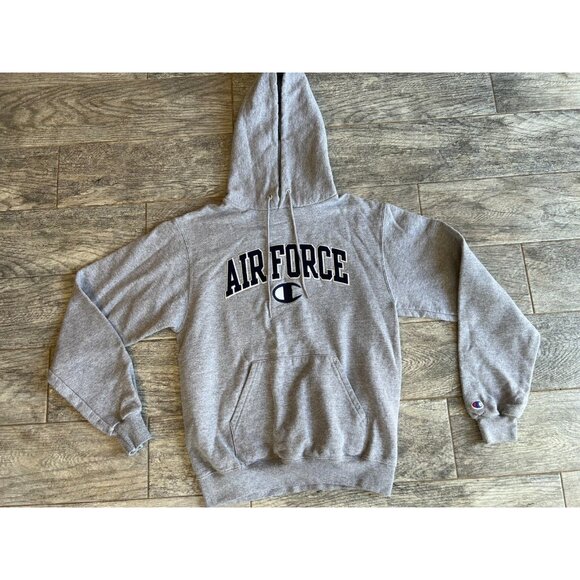 Champion Air Force Hoodie Sweatshirt pullover USAF Small Gray Vintage Womens - Picture 1 of 9